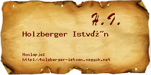 Holzberger István névjegykártya