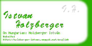 istvan holzberger business card